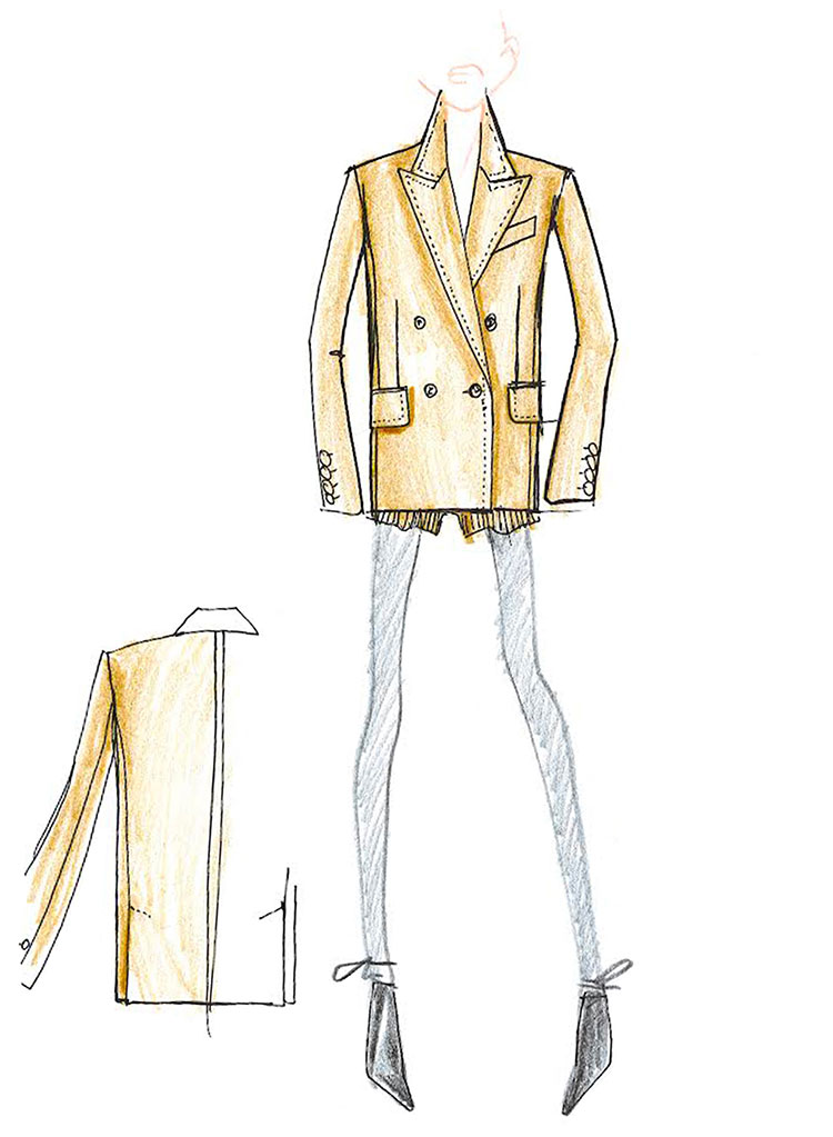 Olimpia: Iconic Double-breasted Jacket in Pure Camel Hair